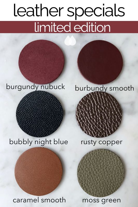 Earrings leaf mini me*leather gold filled*ear chain