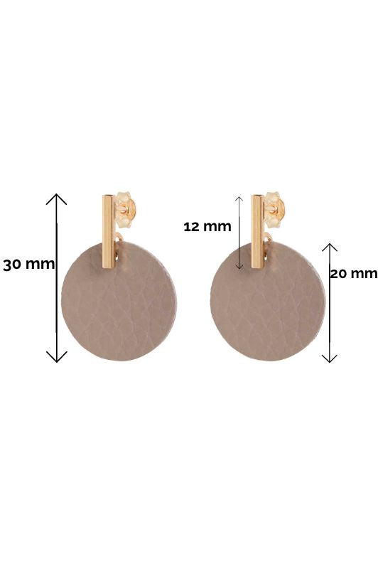 Earrings confetti namaste*leather gold filled