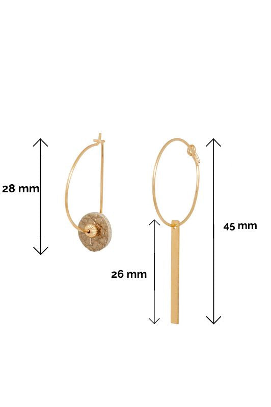 Oorbellen mix me or moo*leer gold filled