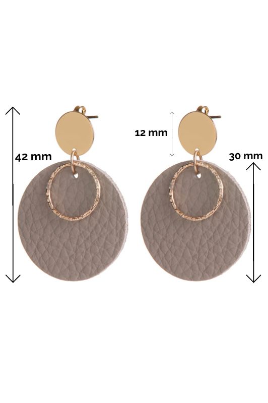 Earrings miss coco*leather gold filled