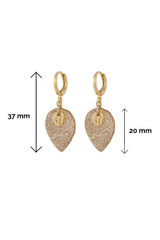Oorbellen julia's mini me*leer gold filled*clip