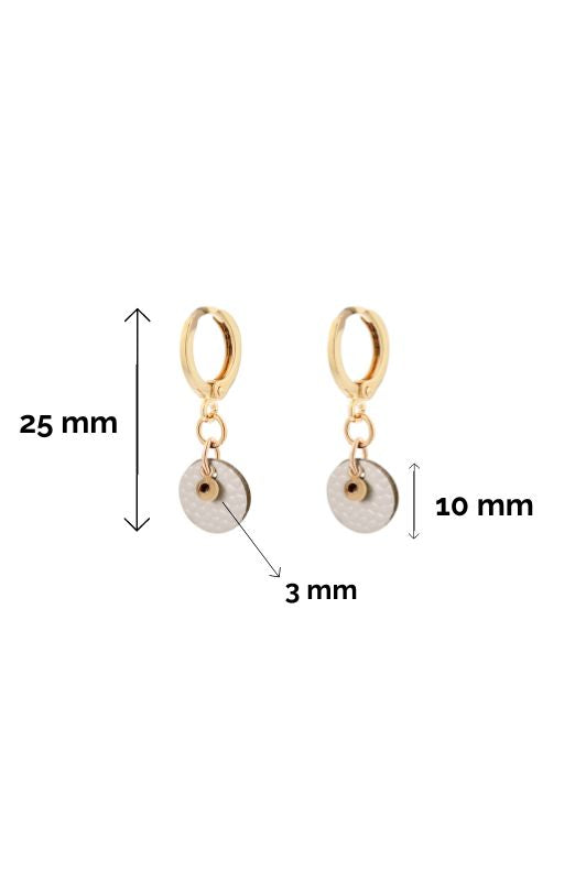 Earrings see through moo*leer gold filled*clip