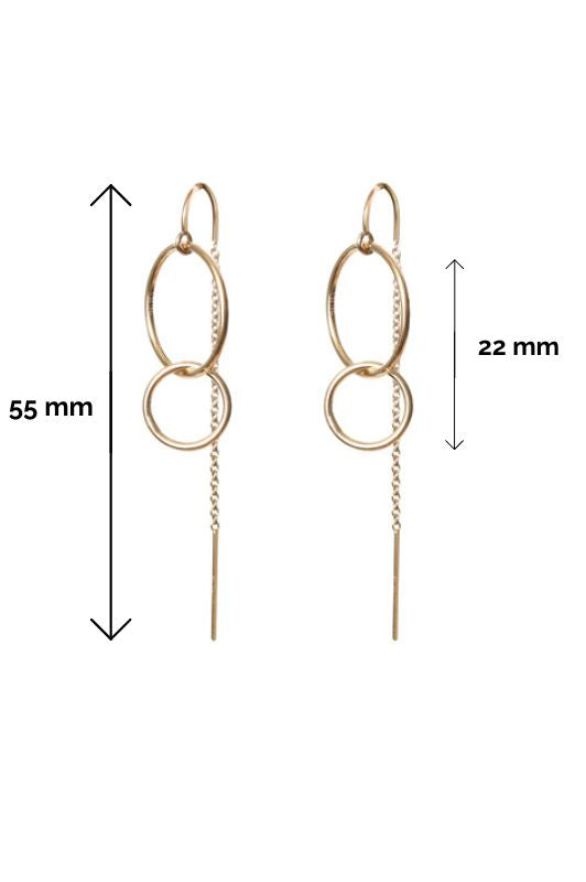 Oorbellen hold on tight*gold filled*glad