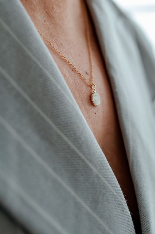Necklace julia's mini me*leather gold filled