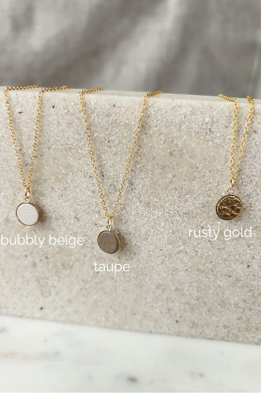 Necklace julia's mini me*leather gold filled