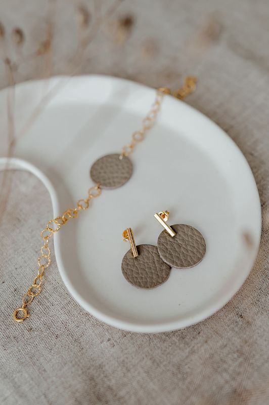 Bracelet mini me*leer gold filled