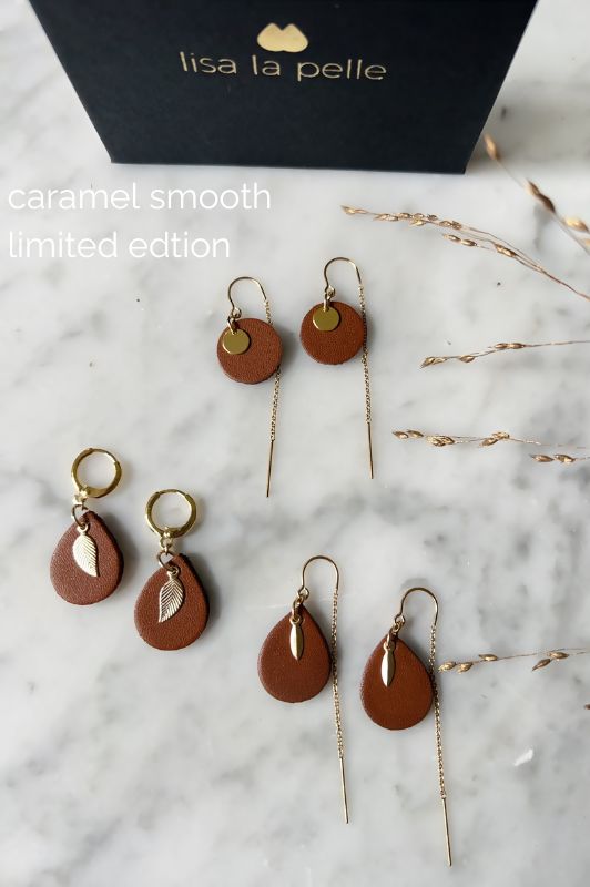 Oorbellen see through moo*leer gold filled*oorketting