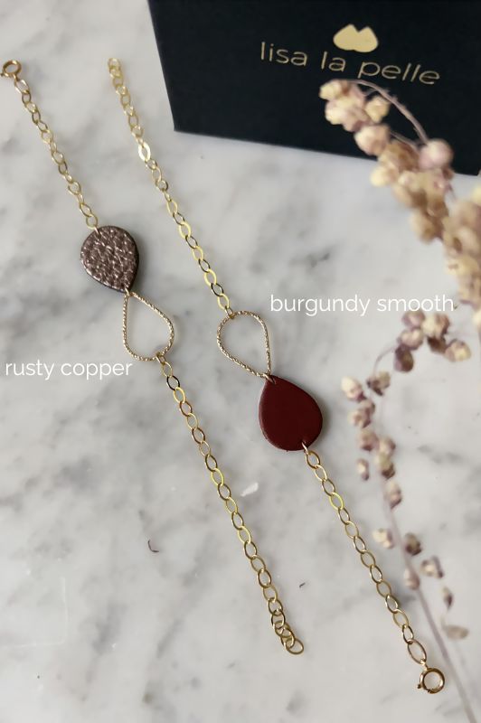 Bracelet mini me*leer gold filled