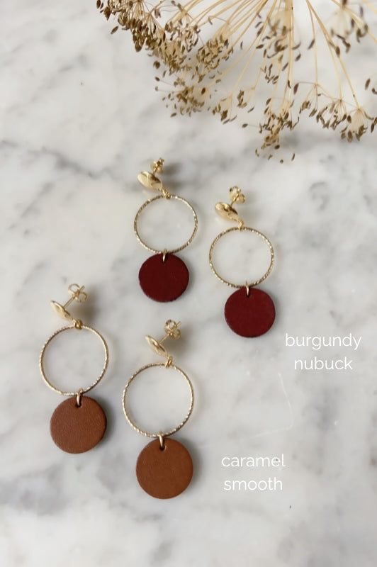 Oorbellen mini eye style*leer gold filled