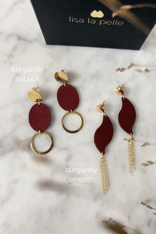 oorbellen take your wave*leer gold filled