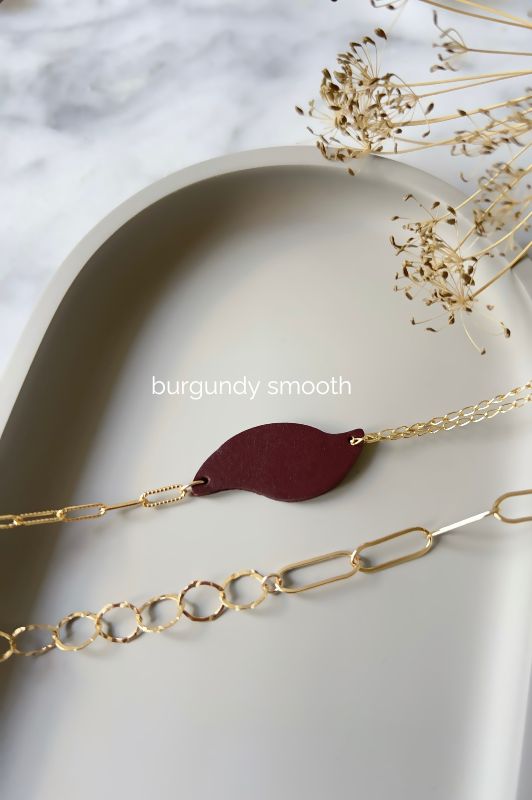 Armband take your wave*leer gold filled