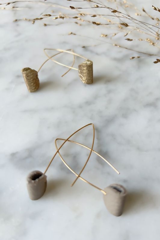 Sample sale* oorbellen my other half* rusty gold