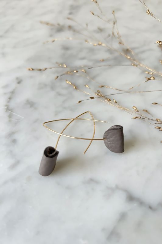 Sample sale* oorbellen my other half* mauve