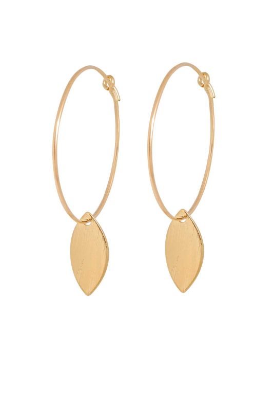 Sample sale* oorbellen single leaf * gold filled only