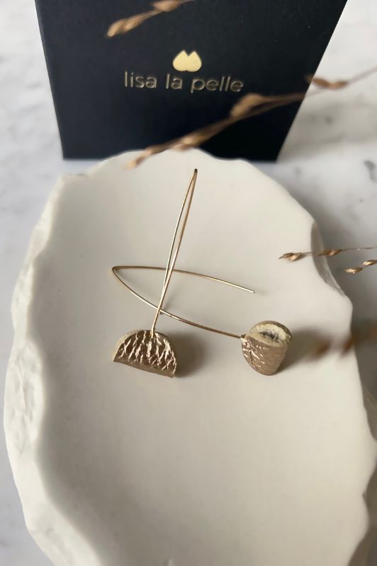 Sample sale* oorbellen my other half* rusty gold