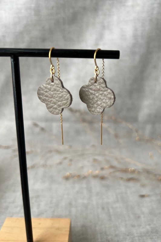 Oorbellen only luck*leer gold filled*oorketting