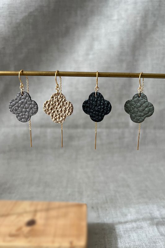 Oorbellen only luck*leer gold filled*oorketting