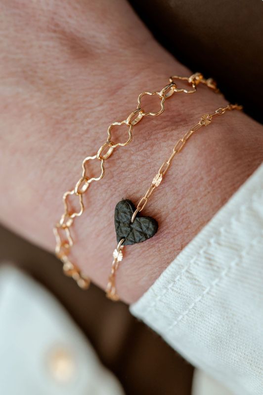 Bracelet mini me*leer gold filled