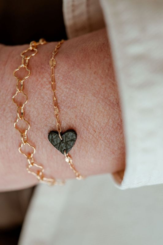 Bracelet mini me*leer gold filled