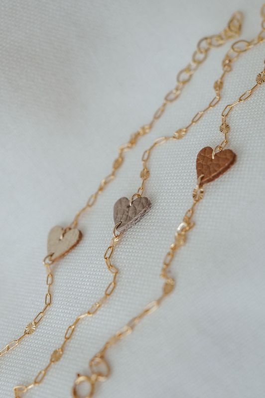 Bracelet mini me*leer gold filled