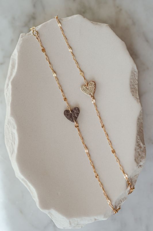 Bracelet mini me*leer gold filled