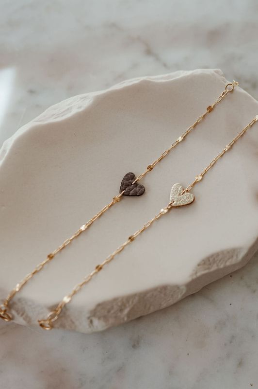 Bracelet mini me*leer gold filled