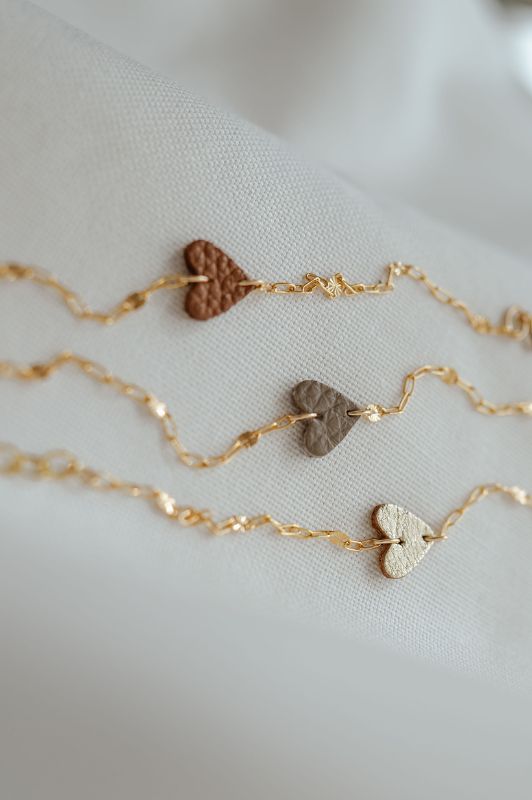 Bracelet mini me*leer gold filled