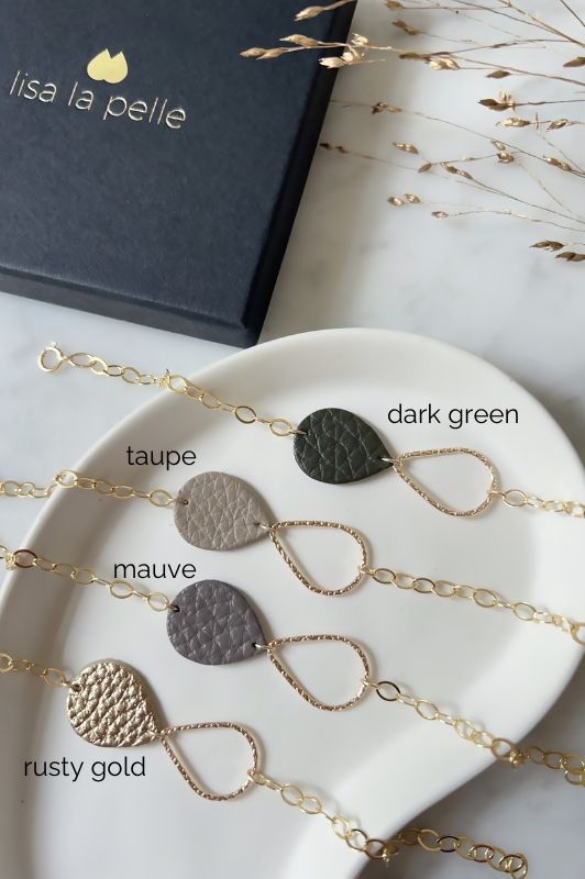 Bracelet mini me*leer gold filled