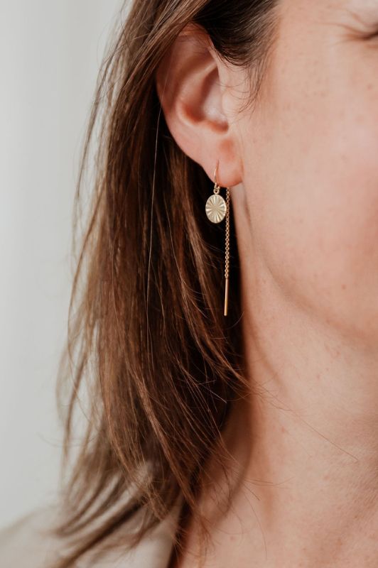 Oorbellen single grace*gold filled* oorketting