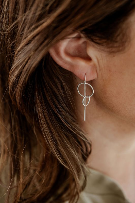 Oorbellen hold on tight*silver*glad