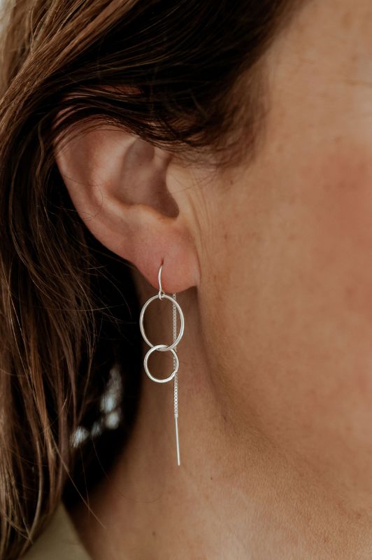 Oorbellen hold on tight*silver*glad