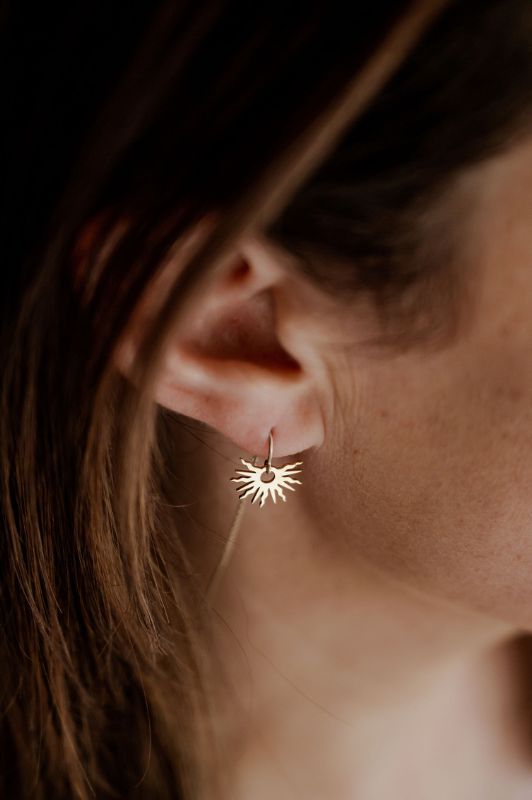 Oorbellen single sunny day*gold filled* oorketting