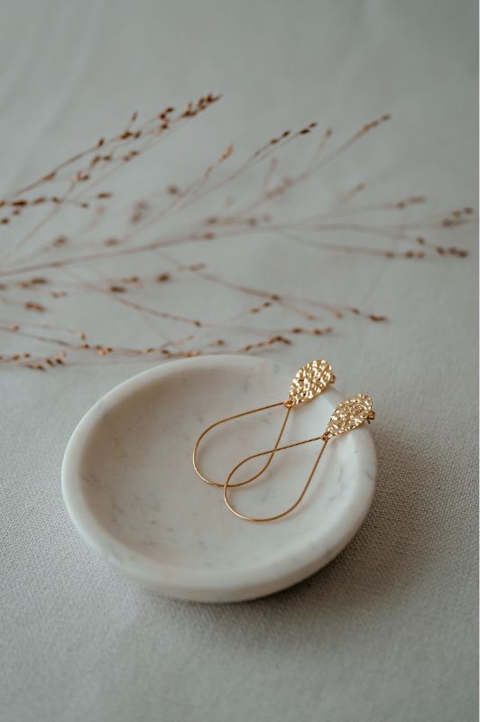 Oorbellen single drop down*gold filled