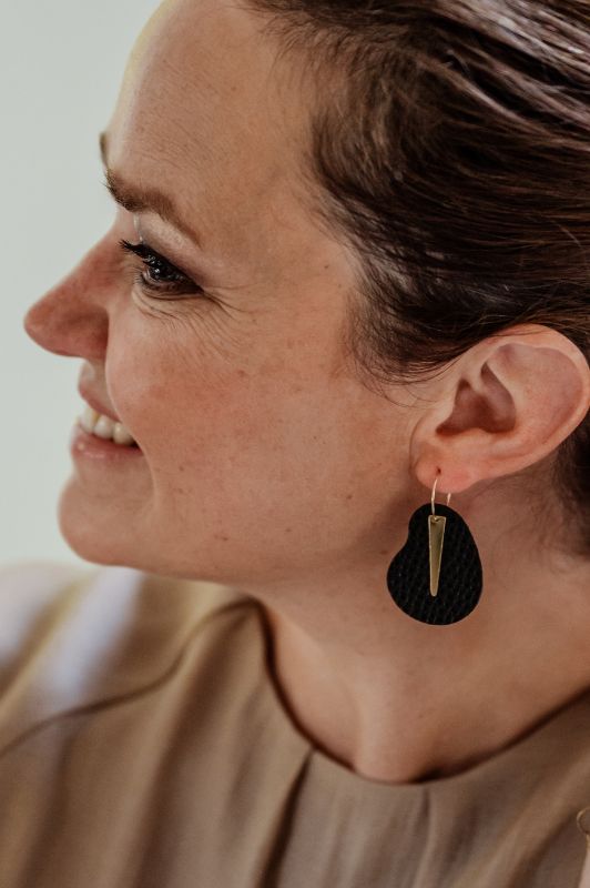 Sample sale* oorbellen spiky with grace* black