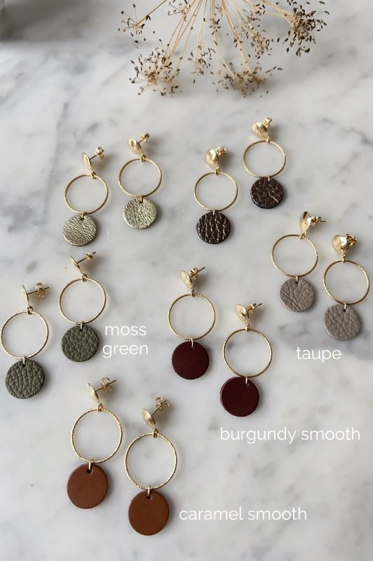 Oorbellen mini eye style*leer gold filled