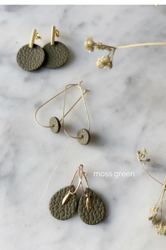 Oorbellen confetti namasté*leer gold filled