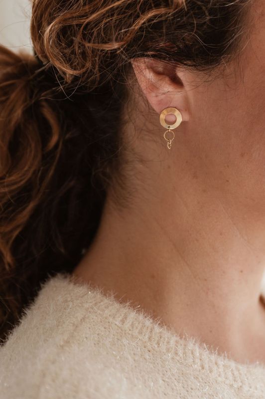 Sample sale* oorbellen happy holly * gold filled only