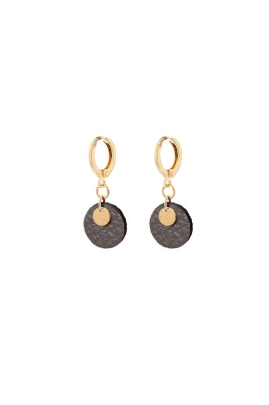 Oorbellen mini eye on you*leer gold filled*clip