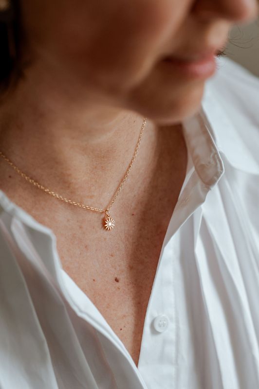 Necklace forever by heart*gold filled*flat