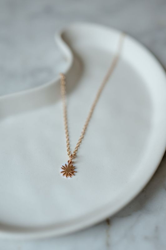 Necklace forever by heart*gold filled*flat