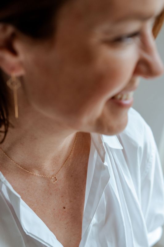 Necklace forever by heart*gold filled*flat