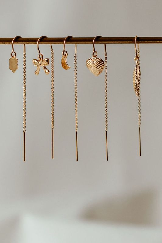 Oorbellen single sunny days*gold filled*oorketting