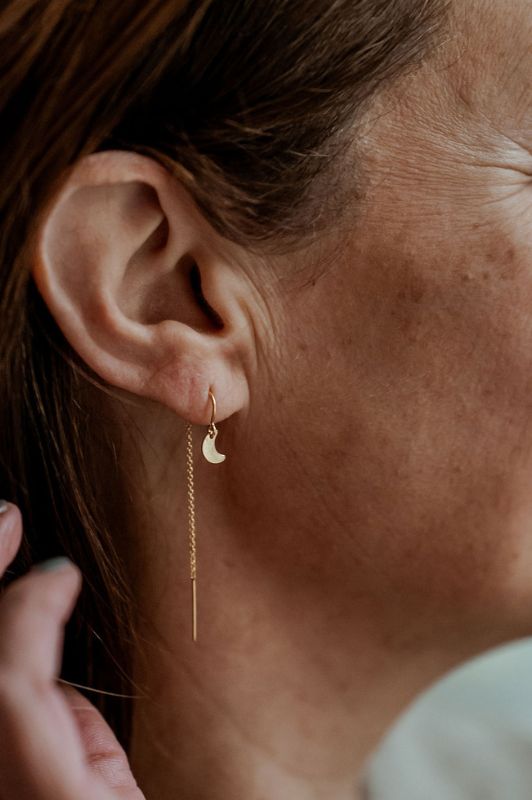 Oorbellen single sunny days*gold filled*oorketting