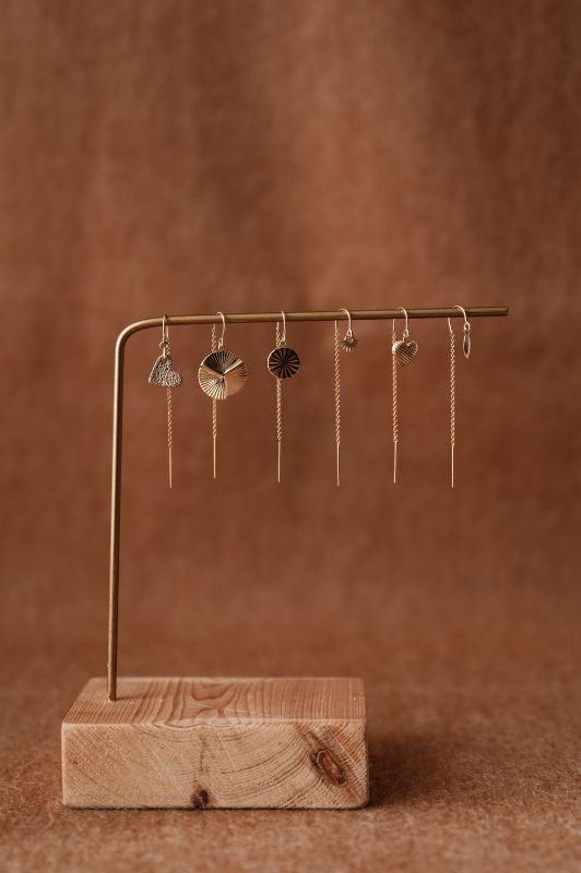 Earrings mix nolah's heart*leather gold filled
