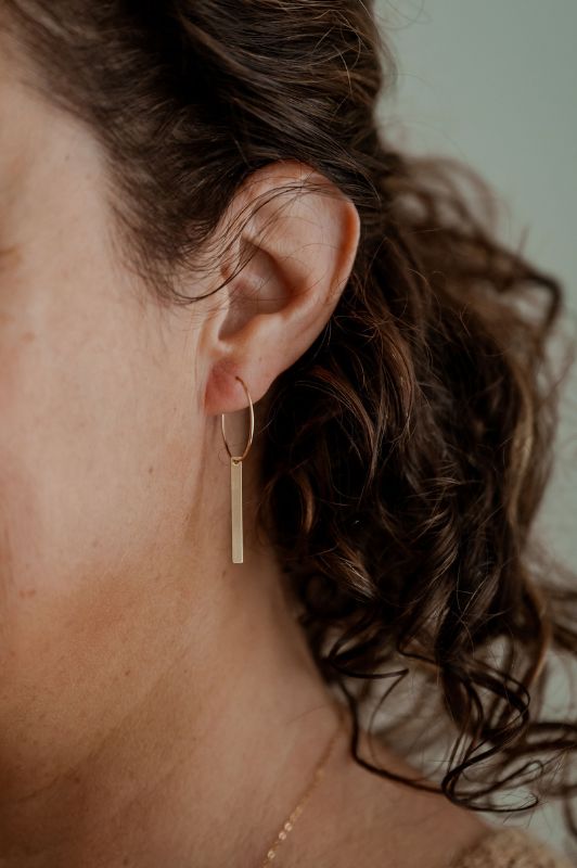 Oorbellen mix me or moo*leer gold filled