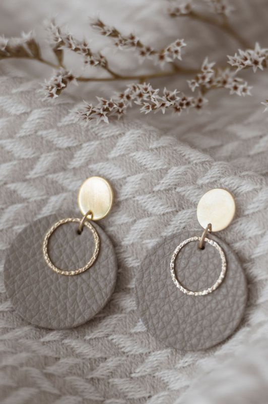 Oorbellen miss coco*leer gold filled