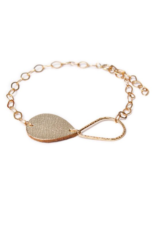 Armband mini me*leer gold filled
