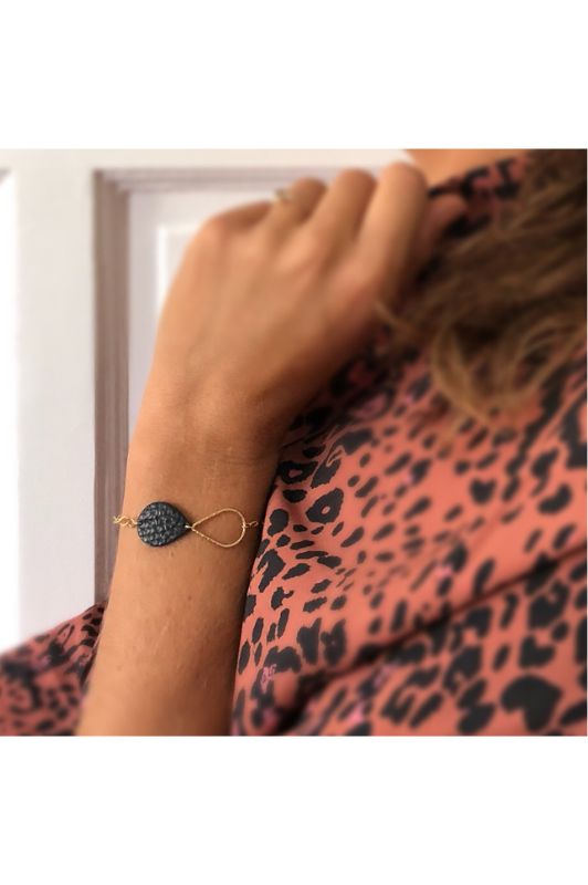 Bracelet mini me*leer gold filled