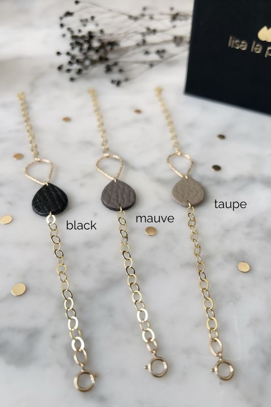 Bracelet mini me*leer gold filled