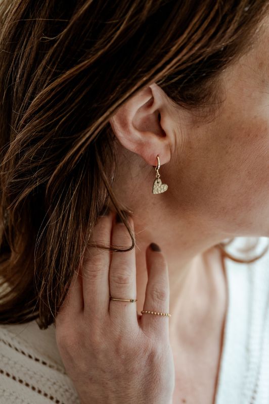 Oorbellen true to your heart*leer gold filled*clip